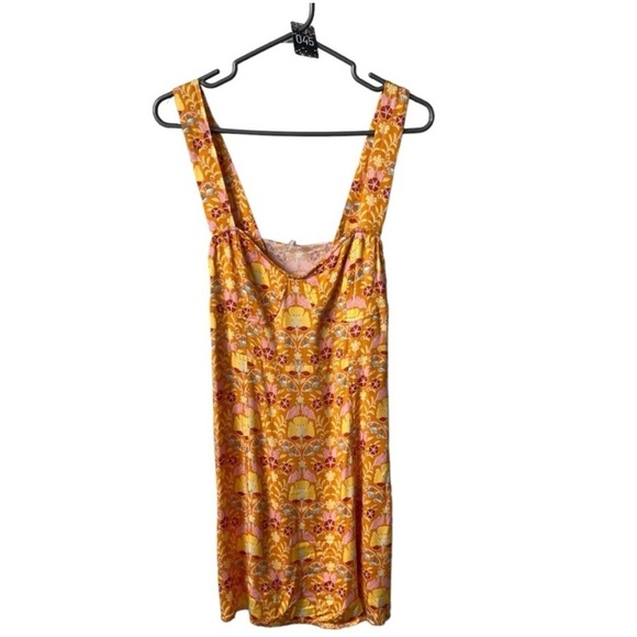 Free People Sasha Sweetheart Neckline Printed Mini Dress S - Picture 2 of 13